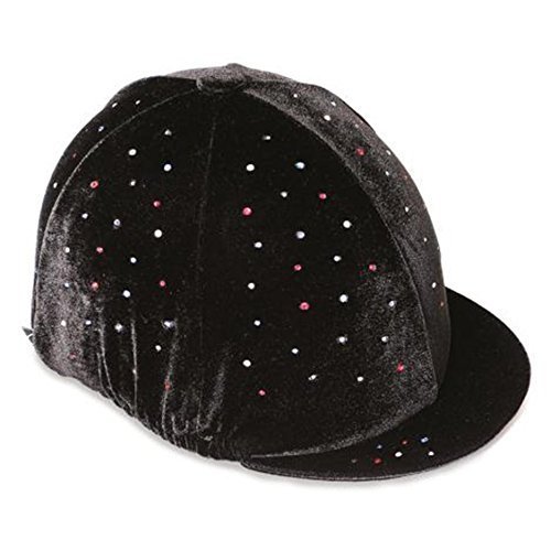 Carrots-Bright-Sparkle-Black-Velvet-Horse-Riding-Skull-Cap-Hat-Cover
