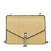 Produktbild HRTX Damen tasche mode exquisite pu leder kleine umhängetasche damen quaste kleine quadratische tasche umhängetasche weibliche mini handtaschen mit kettenriemen (Farbe : Gold)