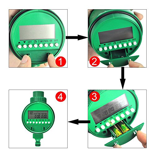 25m DIY Automatik Micro Drip Bewässerung Kit mit automatischen Timer,Pathonor 82 FT Bewässerung Tubing,30 Dropper & Fixed Stem, 29 Tea Joints,Garten Gewächshaus Bewässerung Spray Self Watering Kits für Garten Landschaft Flower Bed Terrasse Pflanzen - 7