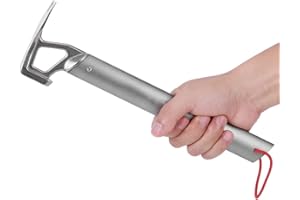 Gancon Outdoor Camping Hammer with Stake Nail Puller, Remover and Beer Bottle Opener, Practical Stainless Steel Outdoor Gadget