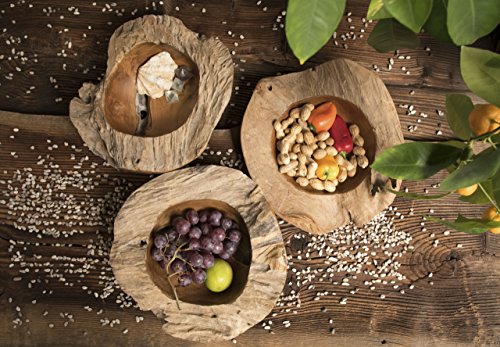 WINDALF Rustikale Holzschale ~ THORA ~ Ø 28 cm – Schmuck-Schale – Handgearbeitet aus Wurzelholz (s612-2) - 2