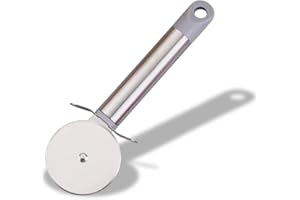 Fackelmann MODE Pizza Cutter, Stainless Steel Pizza Wheel, Rotating Food Slicer, Easy to Cut & Clean, Professional Food Grade Pizza Knife, Razor Sharp Blade 6cm, Metal Handle