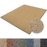 Teppich Sabang | viele Farben und Größen | Flachgewebe, Sisaloptik | Qualitätsprodukt aus Deutschland | GUT Siegel | für Wohnzimmer, Kinderzimmer, Flur etc. (natur, 200x300cm)
