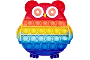Ranzah Owl Fidget Toy |Push Pop Bubble Sensory Poppet Toys For Kids And Adults| Rainbow Popper Pop Up Toys For Fun|Autism Special Needs Silicone Stress Reliever Fidget Toys(Owl)