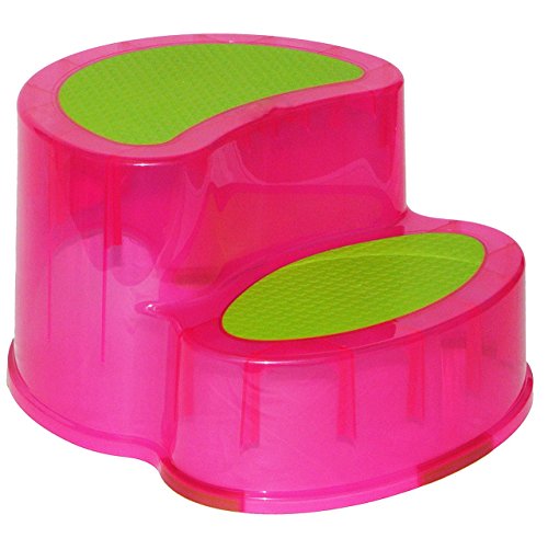 Preisvergleich Produktbild Trittschemel / Tritthocker / Kindersitz - groß - ROSA PINK - Kinderschemel & Kindertritt - ideal als Erhöhung & Sitz - Kinderhocker - auch für Toilettentrainer - für Kinder Mädchen