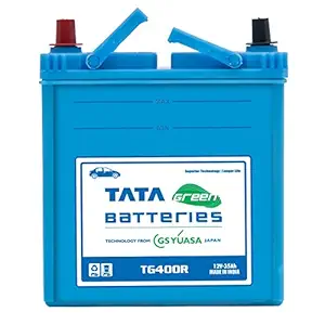 Tata Green Batteries 1419511267 TG Series TG400R 12 Volts 35Ah Car Battery (Under Exchange-Old Battery)