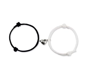 VGWON Bracciale Magnete Anima Gemella, Regalo per Coppia Lui Lei Fidanzata Fidanzato, 2pcs Amore Magnete Intrecciato a Mano Corda Braccialetti di Corrispondenza
