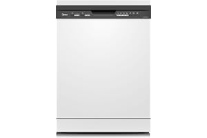 Midea Lavavajillas 60 cm+++ Blanco para 12 servicios - Lavaplatos libre instalación - Compacto con 4 Programas de Lavado integrable - Filtro Antibacterias y Programación Horaria Nuevo Modelo