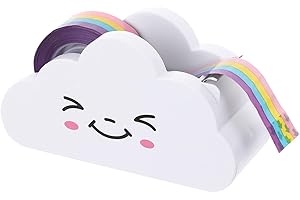 Jeffdad Simpatico dispenser di nastro adesivo da scrivania con taglierina per nastro adesivo con base antiscivolo per imballaggio di cancelleria a casa, scuola, ufficio