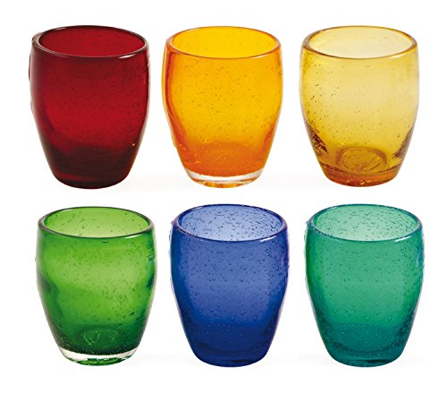 Villa d'Este Home Tivoli Acapulco/Rainbow Juego de 6 Vasos en 6 Colores