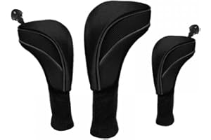 DONGKER Copritesta per Mazze da Golf,3 Pezzi Copertura Testa per Mazze da Golf in Nylon con novità Etichetta Intercambiabile