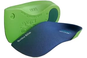 OR8 Wellness Narrow 3/4 Length Orthotic Insoles. High Performance. Comfort Fit. Weak & Fallen Arches. Flat Feet & Plantar Fasciitis. Arch Support (S 5-6.5 Green)