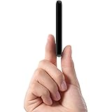 EUARY Power Bank 5000 mAh, piccola e leggera, mini batteria esterna portatile, con cavo, batteria esterna leggera (nero)