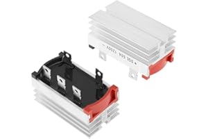 ASIXX Rectificador de puente 50A, Puente rectificador, 3 fases 50 amperios diodo puente rectificador 50 Amp 1200 V, buena disipación de calor e instalación conveniente