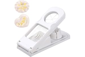 ANCUIOYZ Coupe-Oeufs Diviseur Manuel De Coupe-Oeufs, 2 En 1 Coupe-Oeuf Coupe De Champignons Pomme De Terre, Fraise, Kiwi, Banane