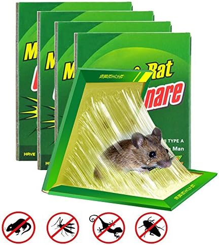 Mouse Trap 5 Pack mouse glue boards Mice Catcher, Easy to Set Reusable Control Snap Traps