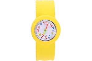 GENERIC Montre pour Enfants Slap Bracelet Watch - Fun Fashion Slap-On Montre-Bracelet en Silicone pour Garçons et Filles - Vert