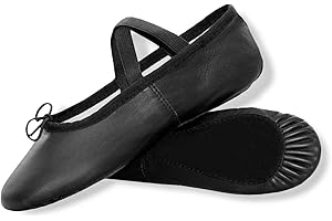 CAPRA FALCONERI Ballet Shoes for Girls - Full Flat Leather Sole, Dancing Slipper Pumps - Women & Adults - Kids