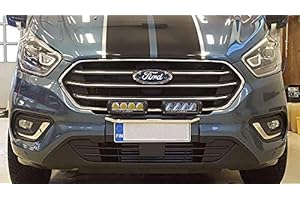 LUXELL Adatta [2018 in poi] Transit Custom Tourneo Chrome griglia anteriore 4 pezzi in acciaio inox