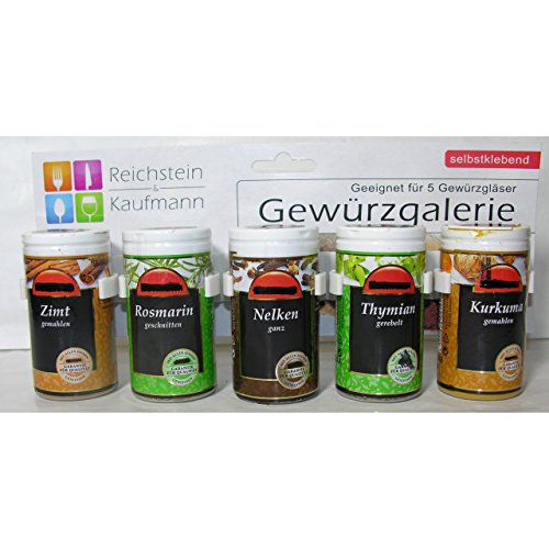 5xGewürzgalerie Gewürzhalter Gewürzregal für 5 Gewürze 25cm - 2