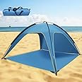 Zarmanuae Upgrated Outdoor Camping Tent, Durable Waterproof Sun-Proof Breathable Ventilated Large Size Sun Shelte Removable bottom Beach Tent with Storage Bag