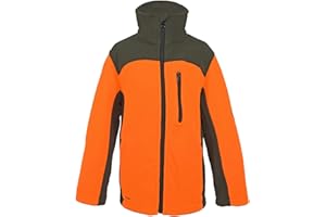 Hubertus Chaqueta de forro polar para niños, 2 colores, naranja, oliva, tiempo libre, caza, bosque, jardín