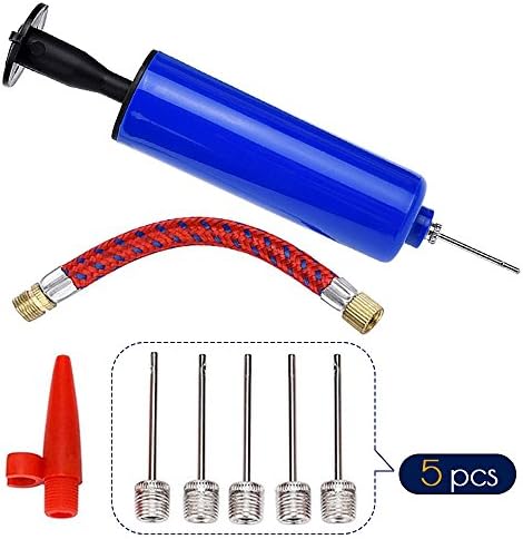 Coardor Inflator Ball Pump Needles pins Valve Adapter Nozzles Rubber Hose Set For Basketball Football Balloons Volleyball and Rugby