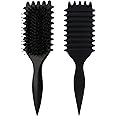 Purfex Curl Defining Hair Brush-Bounce Curl Define Styling Brush Wet & Dry Detangler, Essential Tool for Detangling & Shaping Curls- Perfect For Combing & Defining Curls For Women Men