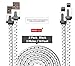 Produktbild Lightning Kabel 2 x 3m, Weiß, geflochten flach, Sehr schnelles iPhone 7 Ladekabel - verstärktes USB Datenkabel mit Knickschutz, Für Apple iPhone 7 6 5, iPad, iPod - SWISS-QA Geldrückgabe Garantie
