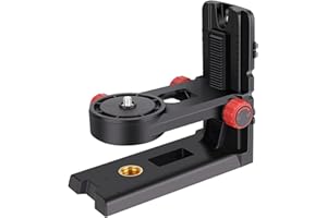 Firecore Support laser, support de réglage fin pour laser à lignes croisées, support laser multifonction avec support magnétique réglable à 360°, avec filetage mâle 1/4"-20-FLM80A