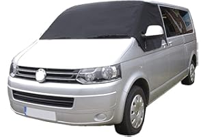 ETOMVOOP Housse de Pare-Brise Avant T5, Housse de Pare-Brise de Luxe en Tissu Oxford 600D épais Contre la Neige, la Glace, Le Gel, la poussière et Le Soleil pour Fourgon de Transport de Luxe V VV T5