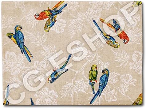 Square Tablecloth Cotton Square Table 140 x 140 cm Parrots