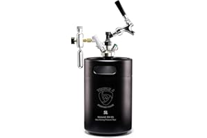 Triplej Mini distributeur de bière en acier inoxydable 304 avec verrou à boule (5 L standard noir)