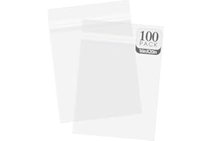 Golden State Art, Pack of 100, Acid-Free Crystal Clear Sleeves Storage Bags for Photo Prints Framing Mats Mattes (Bag Size: 16 3/8x 20 1/8 inches for 16x20 Mats)