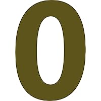 INDIGOS UG - Aufkleber - Buchstabe - 0 - Gold - wetterfest - Auto Motorrad Fahrrad Helm Tür Fenster Beschriftung Glas…