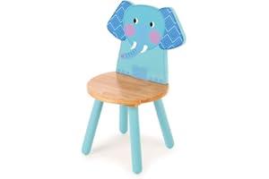 Tidlo - Sedia per bambini con schienale a forma di elefante, 26 cm, in legno