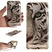 Produktbild Nancen Huawei Y3 II / Y3 2 (4,5 Zoll) Hülle, Ultra Dünn Spezielle Weiche TPU Full Silikon Cover Case Handyhülle Schutzhülle Tasche [Grüne Augen Tiger]