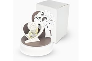 ALBALÙ Bomboniera Carillon Musicale Albero della Vita con Icona Cuore Calice Comunione -Scatola Regalo Omaggio-