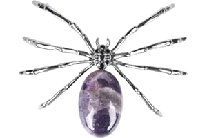 CORHAD Crystal Stone Spider Miniture Decoration Faux Stained Glass Mini Figurine Alloy Mineral Crystal Spider Ornament Crystals Fake Spider 3d Small Crystal Outdoor Natural Crystal Stone