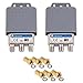 Produktbild 2x DiseqC Schalter Switch 2/1 mit Wetterschutzgehäuse HB-DIGITAL 2x SAT LNB 1 x Teilnehmer / Receiver für Full HDTV 3D 4K UHD + 6 x Vergoldete F-Stecker Vergoldet
