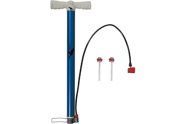 GRS P101A High Pressure Steel Air Pump Inflatable Air Pump Floor Air Pumps with 2 Needle for Cycle, Football, Volleyball, Basketball, Handball (Multicolour, Nylon & Alloy Steel)