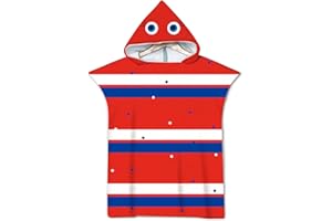 LXTOPN Poncho de Bain avec Poche et Capuche, Serviette de Plage Enfant pour 3 à 7 Ans Garçons Filles, Changement Peignoir de Bain Changing Towel