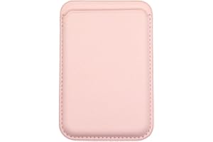 AMAZTECH Cartera Magnética de Cuero Compatible con MagSafe para iPhone 15, iPhone 14, iPhone 13 iPhone 12 Pro Pro MAX Plus Mini, Billetera Tarjetero Almacenamiento 3 Tarjetas (Rosa Pastel)