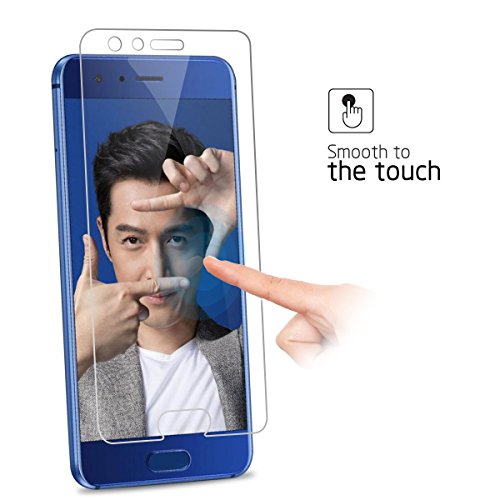 VIFLYKOO Huawei Honor 9 Panzerglas Schutzfolie, Härtegrad 9H superdünn kratzfest HD Klar Ballistic gehärtetem Glas Displayschutzfolie für Huawei Honor 9 - 5