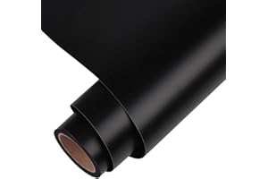 VINYL FROG Black Self Adhesive Vinyl Roll Matte Permanent Vinyl 12''x5ft Craft Vinyl for Mug, Cup, Window & Home Deco,and other DIY projects