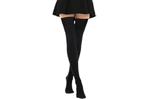 DRESHOW Mujer Extra Largos Calcetines Hasta la Rodilla Cosplay Casual Sobre la Rodilla Medias Hasta el Muslo