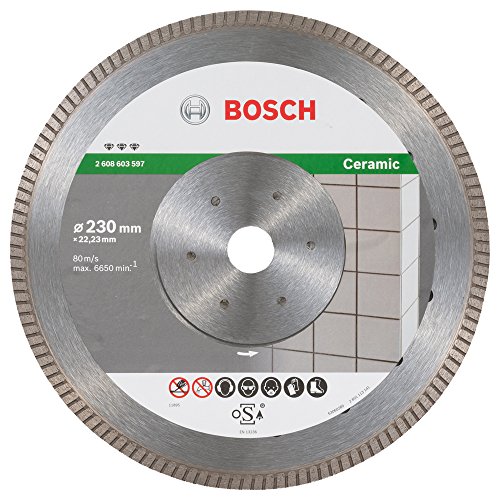 BOSCH Diamanttrennscheibe Best für Ceramic Extra-Clean Turbo, 230 x 22,23 x 1,8 x 7 mm, 2608603597