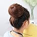 Women Lady Girl Ponytail Hairpiece Hair Bun Elastic Round Hair Scrunchie Wig Dark Brown