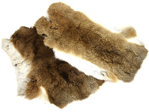 NaDeco® Kaninchenfell | Hasenfell braun grau | Dekofell | Naturfell - 2