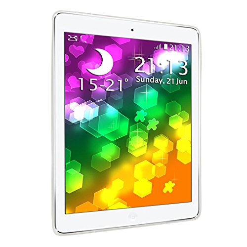 iPad 2 Silkon Hülle, Asnlove TPU Schutzhülle Tasche Case Cover Kratzfest Weich Flexibel Silikon Bumper in Matt Crystal Transparent Tablet Schutzhülle für Apple iPad 2 / 3 / 4, Weiß - 5